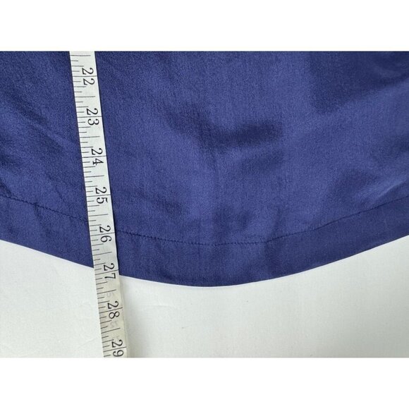 French Connection NEW 100% Silk Navy Blue Embellished Beaded Blouse Top Size 10 - Picture 10 of 10